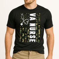 VA Nurse Army USA Flag Cooling Performance Crew T-Shirt