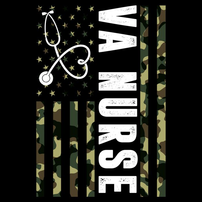 VA Nurse Army USA Flag Cooling Performance Crew T-Shirt