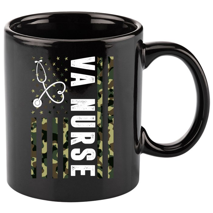 VA Nurse Army USA Flag 11oz C Handle Ceramic Mug