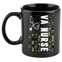 VA Nurse Army USA Flag 11oz C Handle Ceramic Mug