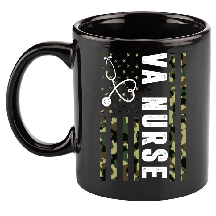 VA Nurse Army USA Flag 11oz C Handle Ceramic Mug