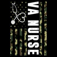 VA Nurse Army USA Flag Drawstring Bag