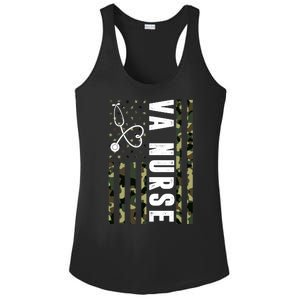 VA Nurse Army USA Flag Ladies PosiCharge Competitor Racerback Tank