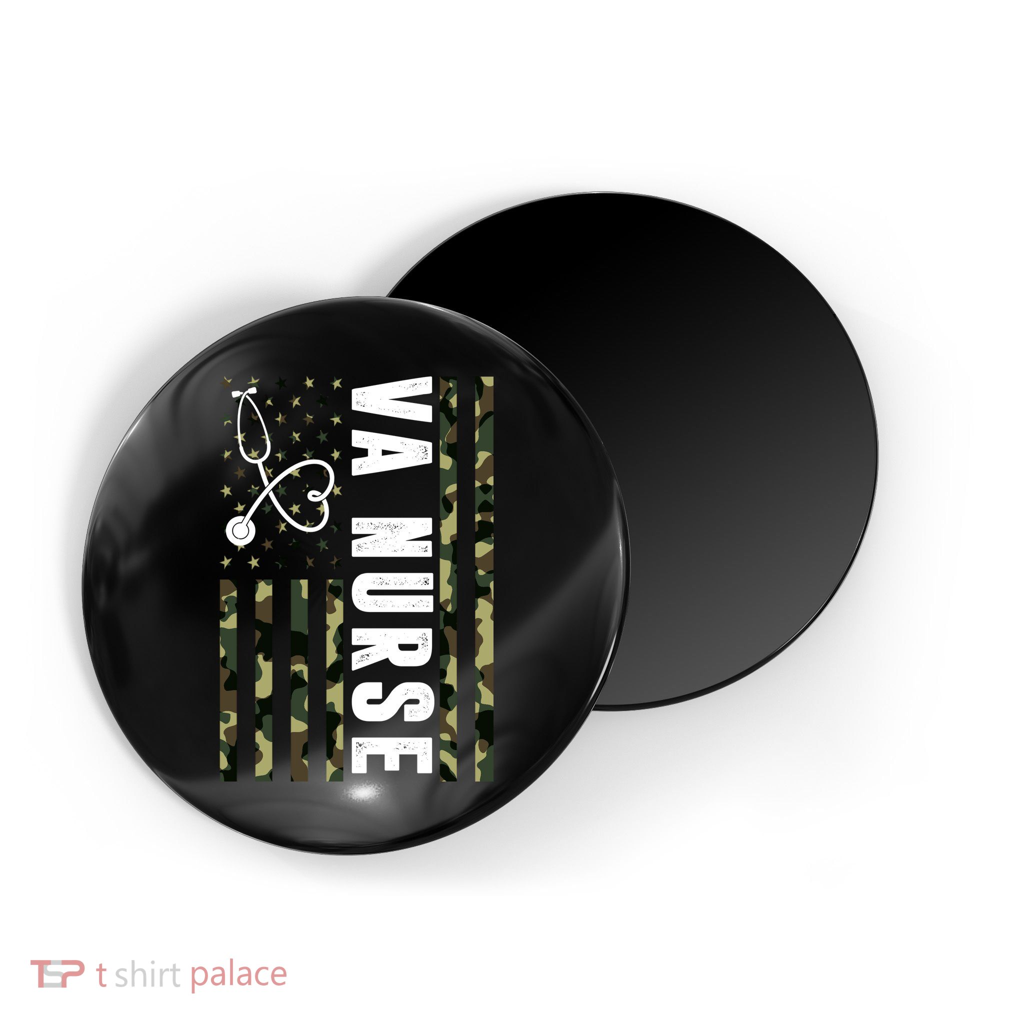 VA Nurse Army USA Flag Magnet