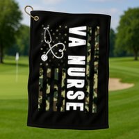 VA Nurse Army USA Flag Golf Towel