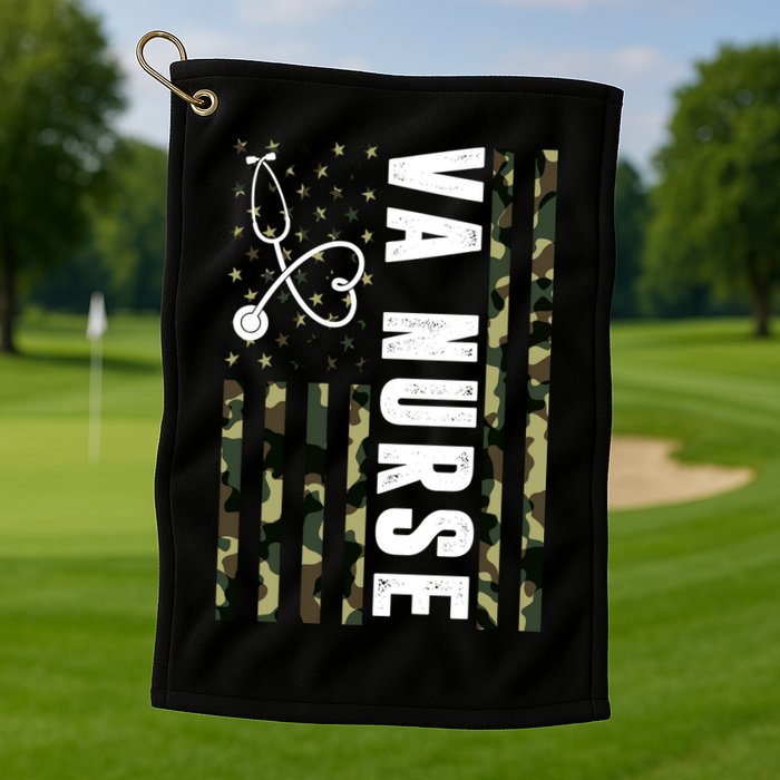 VA Nurse Army USA Flag Golf Towel