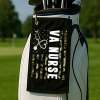 VA Nurse Army USA Flag Golf Towel