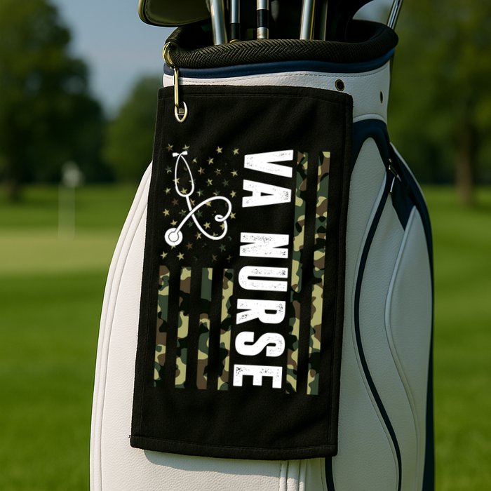 VA Nurse Army USA Flag Golf Towel