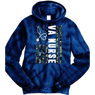 VA Nurse Army USA Flag Tie Dye Hoodie