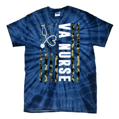 VA Nurse Army USA Flag Tie-Dye T-Shirt