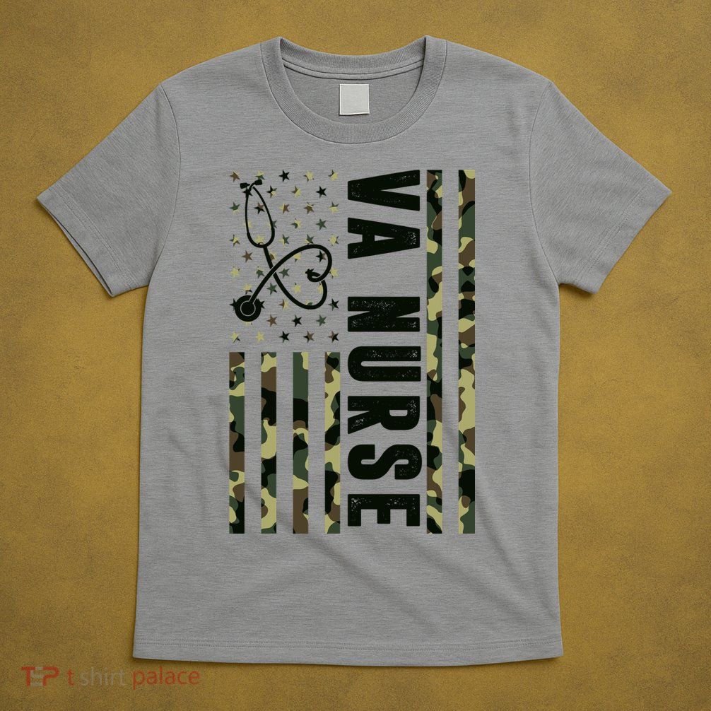 VA Nurse Army USA Flag T-Shirt