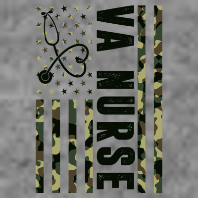 VA Nurse Army USA Flag T-Shirt