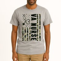 VA Nurse Army USA Flag Tall T-Shirt