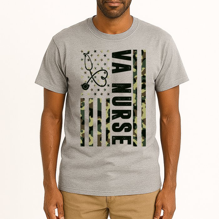 VA Nurse Army USA Flag Tall T-Shirt