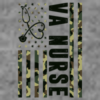 VA Nurse Army USA Flag Tall T-Shirt