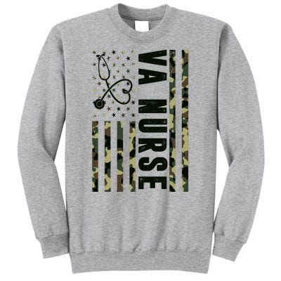 VA Nurse Army USA Flag Tall Sweatshirt