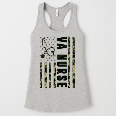 VA Nurse Army USA Flag Womens Tank Top