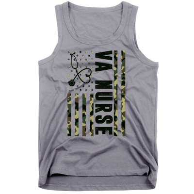 VA Nurse Army USA Flag Tank Top