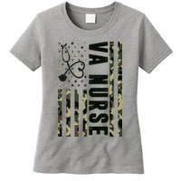 VA Nurse Army USA Flag Womens T-Shirt