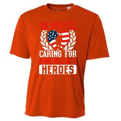 Va Nurse Americas Heros Merica Us Flag Patriot Cooling Performance Crew T-Shirt