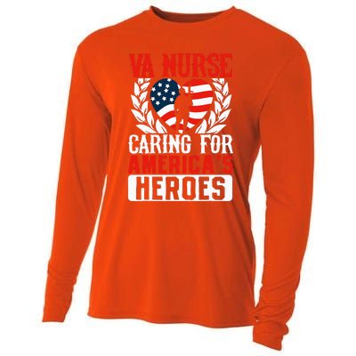 Va Nurse Americas Heros Merica Us Flag Patriot Cooling Performance Long Sleeve Crew