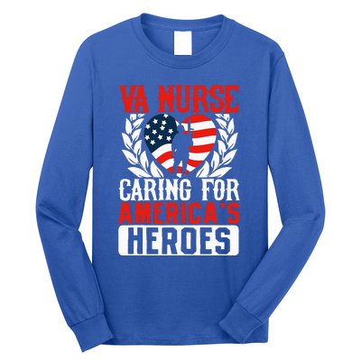 Va Nurse Americas Heros Merica Us Flag Patriot Long Sleeve Shirt