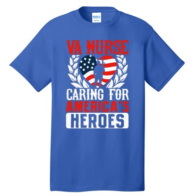 Va Nurse Americas Heros Merica Us Flag Patriot Tall T-Shirt