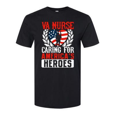 Va Nurse Americas Heros Merica Us Flag Patriot Softstyle CVC T-Shirt