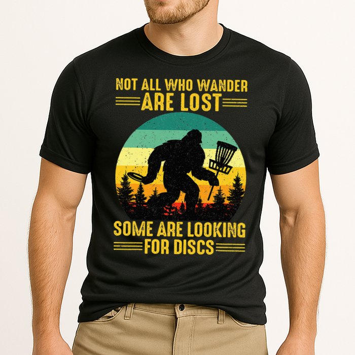 Vintage Not All Wander Are Lost Some Are Looking Disc Golf Performance Shirt