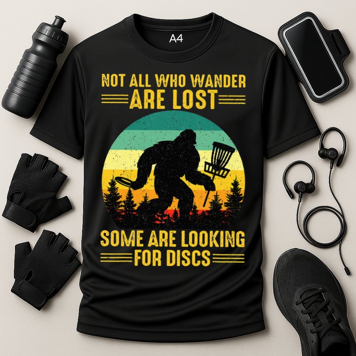 Vintage Not All Wander Are Lost Some Are Looking Disc Golf Performance Shirt