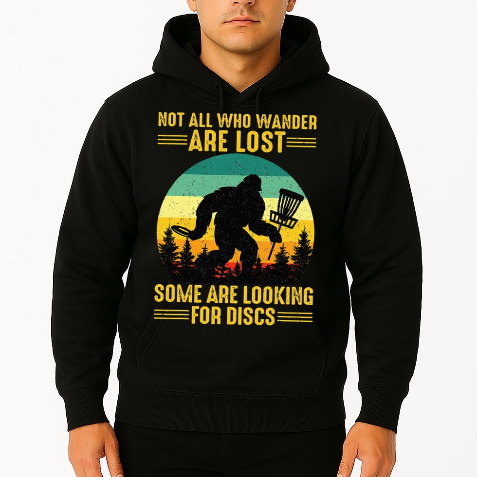 Vintage Not All Wander Are Lost Some Are Looking Disc Golf Hoodie