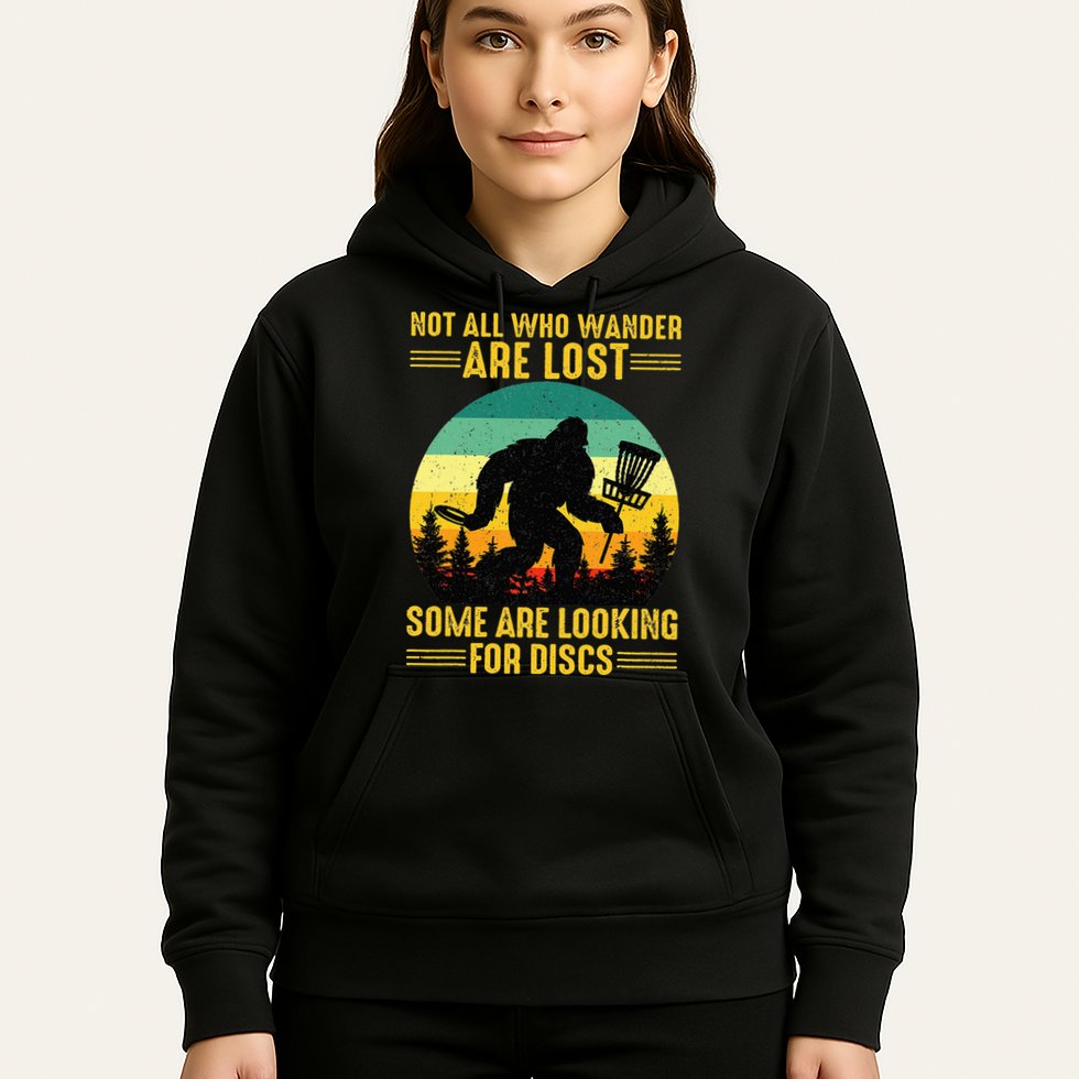 Vintage Not All Wander Are Lost Some Are Looking Disc Golf Hoodie
