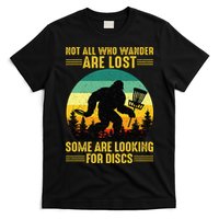 Vintage Not All Wander Are Lost Some Are Looking Disc Golf T-Shirt