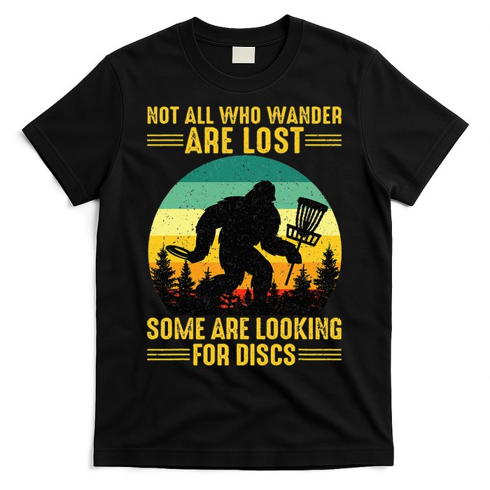 Vintage Not All Wander Are Lost Some Are Looking Disc Golf T-Shirt