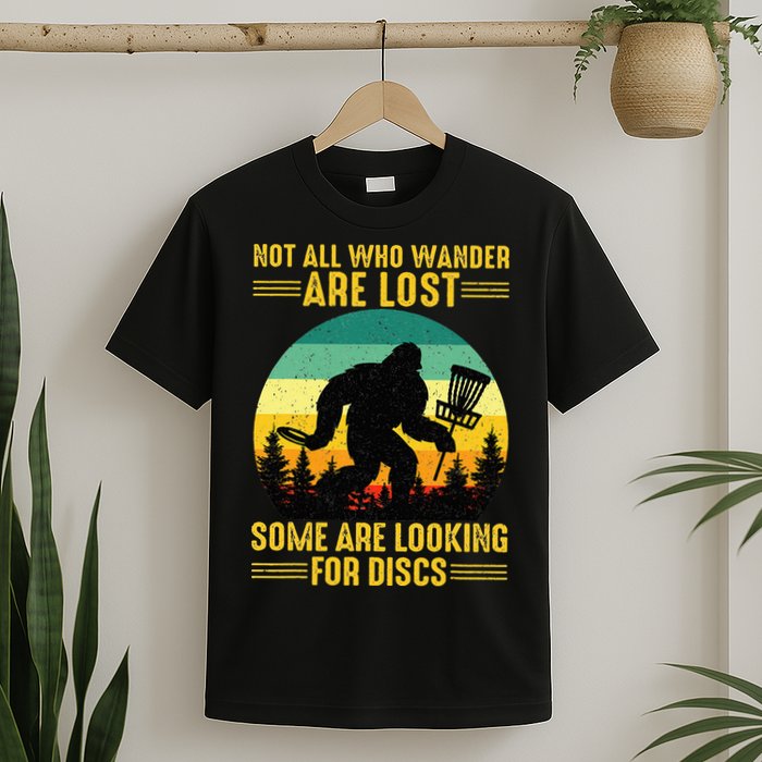 Vintage Not All Wander Are Lost Some Are Looking Disc Golf T-Shirt