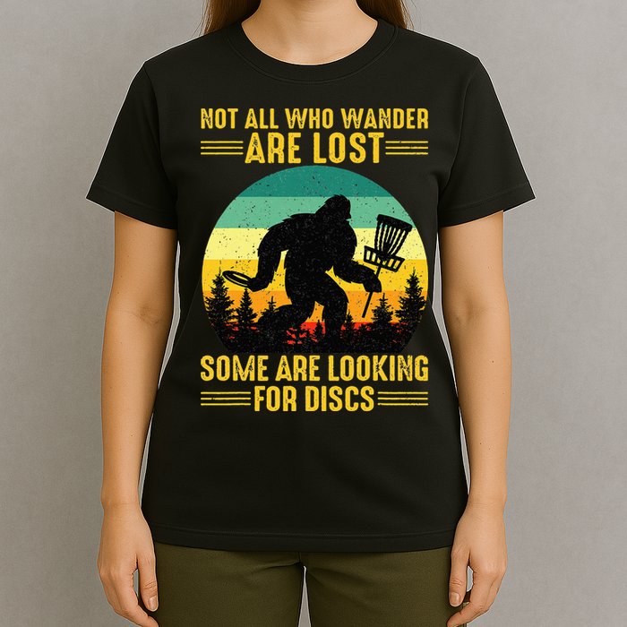 Vintage Not All Wander Are Lost Some Are Looking Disc Golf T-Shirt