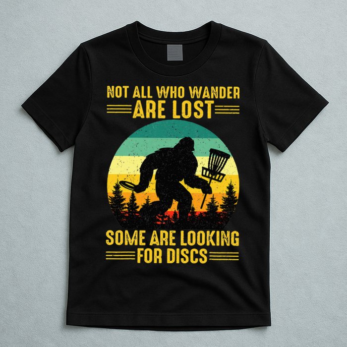 Vintage Not All Wander Are Lost Some Are Looking Disc Golf T-Shirt