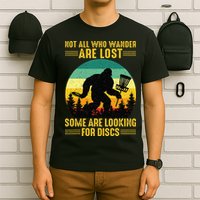 Vintage Not All Wander Are Lost Some Are Looking Disc Golf T-Shirt