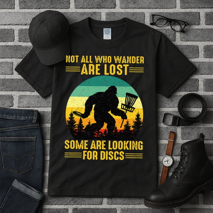 Vintage Not All Wander Are Lost Some Are Looking Disc Golf Tall T-Shirt