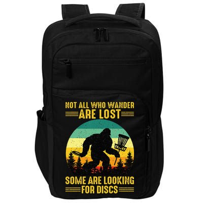 Vintage Not All Wander Are Lost Some Are Looking Disc Golf Impact Tech Backpack