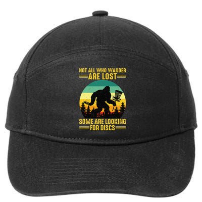 Vintage Not All Wander Are Lost Some Are Looking Disc Golf 7-Panel Snapback Hat