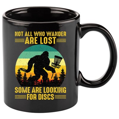Vintage Not All Wander Are Lost Some Are Looking Disc Golf 11oz C Handle Ceramic Mug
