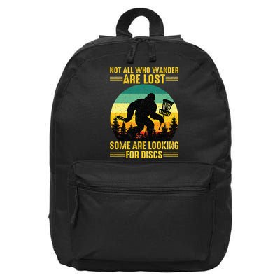 Vintage Not All Wander Are Lost Some Are Looking Disc Golf 16 in Basic Backpack
