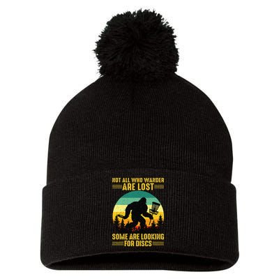 Vintage Not All Wander Are Lost Some Are Looking Disc Golf Pom Pom 12in Knit Beanie