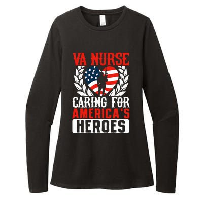 Va Nurse Americas Heros Merica US Flag Patriot Veterans Day Womens CVC Long Sleeve Shirt