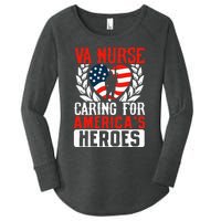 Va Nurse Americas Heros Merica US Flag Patriot Veterans Day Women's Perfect Tri Tunic Long Sleeve Shirt