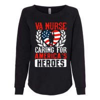 Va Nurse Americas Heros Merica US Flag Patriot Veterans Day Womens California Wash Sweatshirt