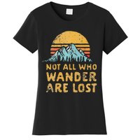 Vintage Not All Who Wander Are Lost Simple Mountains Women's T-Shirt