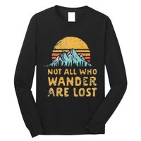 Vintage Not All Who Wander Are Lost Simple Mountains Long Sleeve Shirt