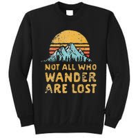 Vintage Not All Who Wander Are Lost Simple Mountains Sweatshirt